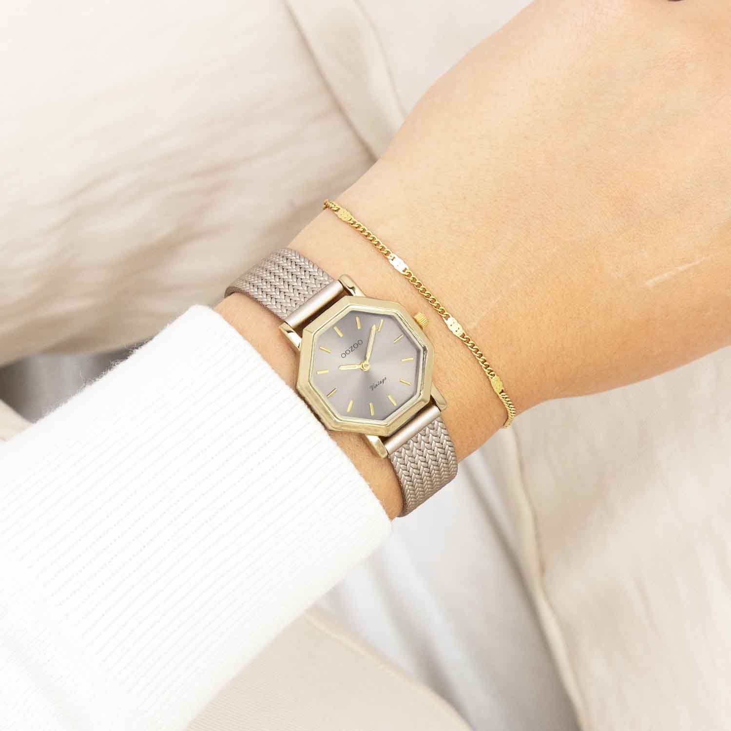 OOZOO Vintage Taupe Stainless Steel Bracelet C20439